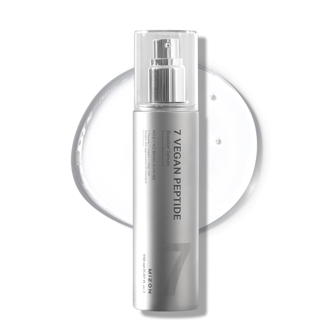 MIZON 7 Vegan Peptide Booster Serum - Korean Skin Care, Hydrating Anti-Aging Niacinamide Peptides Boosting Serum for Firming, Skin Repair Smoothing, 5.07 fl oz