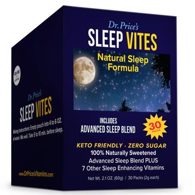Dr. Price&#39;s Vitamins Natural Sleep Aid - Sleep Supplement - Melatonin for Sleep - 30 Packets - Sleep Aids Adults, Tryptophan, Calming Magnesium Powder, Non Drowsy Sleep Support