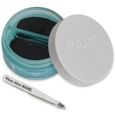 RARE Paris - Carbone Glac - Purifying Carbon Black Under Eye Patches - Cleanses Tightens - With Hamamelis Mallow - Purifying, Firming Revitalizing - Multi-Active Serum Formula - 30 Pairs