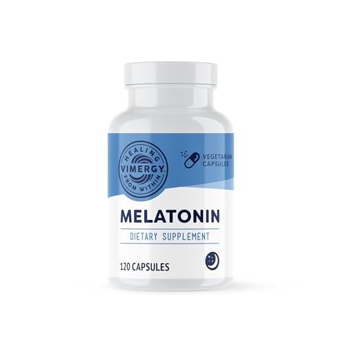 Vimergy Melatonin - Natural Sleep Aid - Sleep Supplement - Helps You Fall Asleep Faster Stay Asleep Longer - Non-GMO, Gluten-Free, Kosher, Soy-Free, Vegan, Paleo (120 Counts)