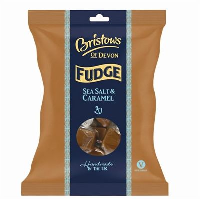 Bristows Sea Salt Caramel Fudge Bars Delicious Flavor Combination of Sweet Savory Individually Wrapped for Freshness Handmade in the UK 5.29 Oz150g (Pack of 1)