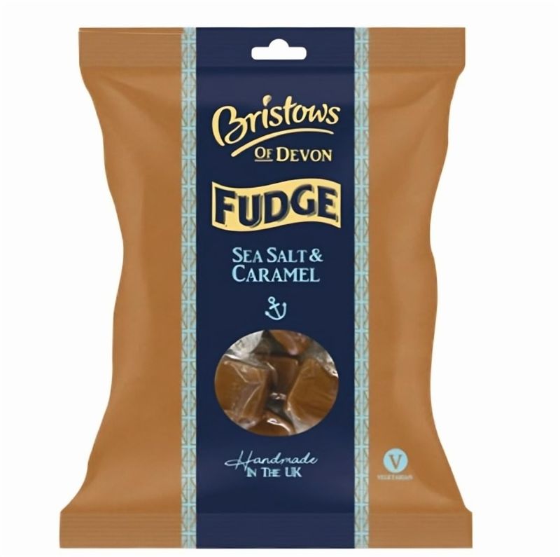 Bristows Sea Salt Caramel Fudge Bars Delicious Flavor Combination of Sweet Savory Individually Wrapped for Freshness Handmade in the UK 5.29 Oz150g (Pack of 1)