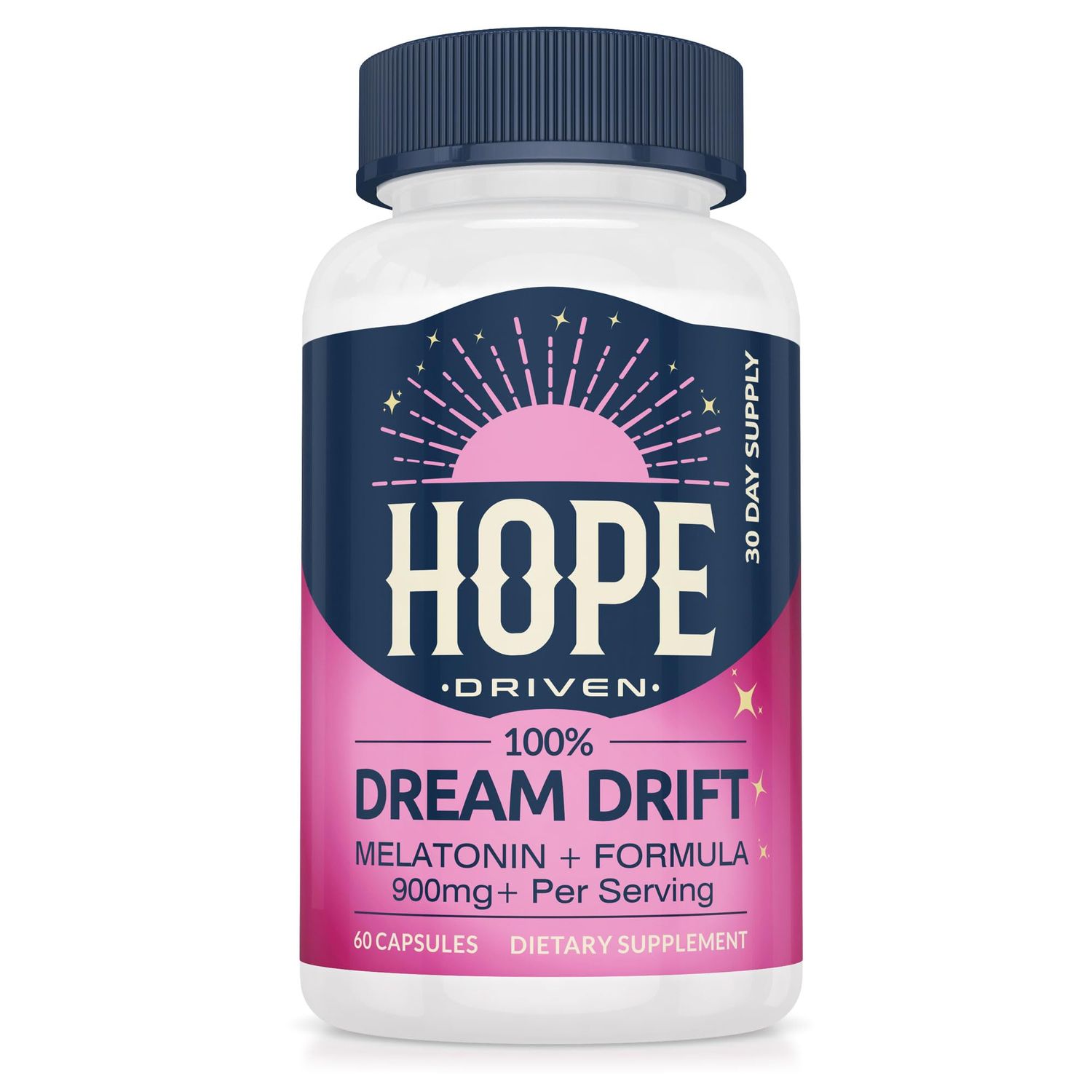 Dream Drift Melatonin Sleep Aid Supplements for Adults - 60 Count - Enhanced with Magnesium, Ashwagandha, and L-Theanine for Restful Sleep and Recovery-10mg Melatonin Sleeping Pills.
