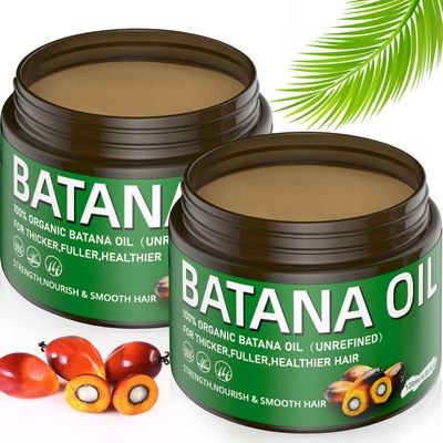 ZIIDII Dr. Sebi Batana Oil for Hair Growth - 2 Pack, 100 Natural Organic, Repairs Damaged Hair, Prevents Hair Loss, Enhances Thickness