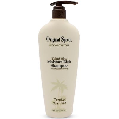 Original Sprout Island Bliss Moisture Rich Shampoo for All Hair Types Including Color-Treated, Damaged Dry Hair, Hydrating Moisturizing Shampoo with Coconut Oil, Vegan, Sulfate Free, 24 fl oz