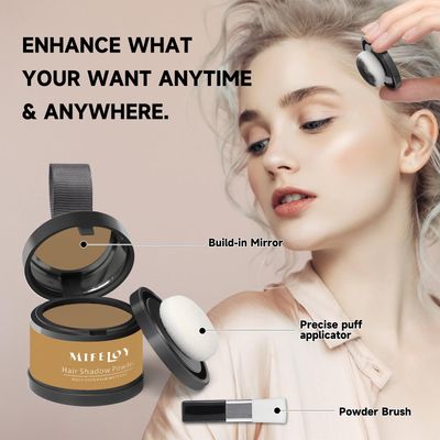 Mifeloy 2 Pack Root Touch Up Shadow Powder, Gray Hair Cover Up, Color Root Coverage Powder for Thinning Grey Hairline, Instantly Concealer Hair Loss Beard Line Eyebrow, 17 Dark Blonde