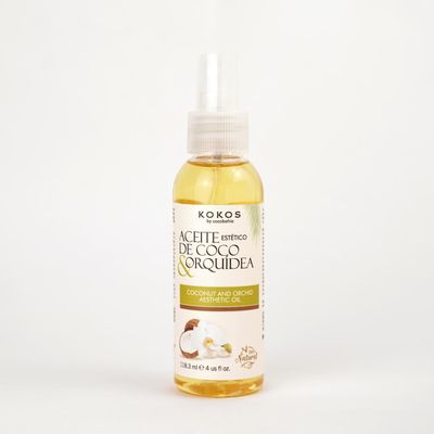 Kokos Coconut Oil for Skin - Multipurpose Coconut Oil Hair with Orchid Flower Essence - Natural Deeply Hydrating Orchid Face Oil - Anti Wrinkle Facial Oil - Anti Frizz Hair Oil Massage Oil for Skin