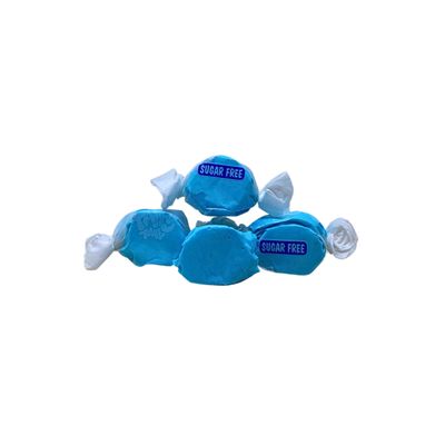Sugar Free Blue Raspberry Taffy - 6lbs (96oz) Bulk Bag Individually Wrapped Soft Chewy Nut Free, Gluten Free, Diabetic Keto Friendly Gourmet Candy For Taffy Lovers
