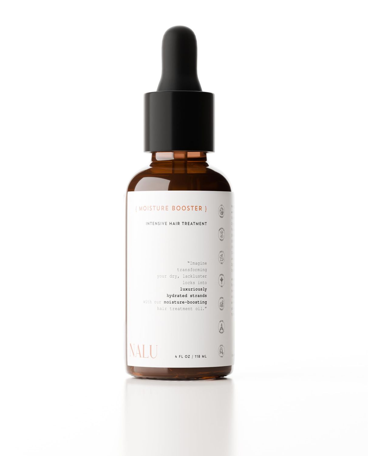 NALU Organic Moisture Booster Hair Treatment. Deeply Hydrating Ingredients. Ultimate Revitalization Radiant Glow. All Hair Types, 4 Fl Oz.