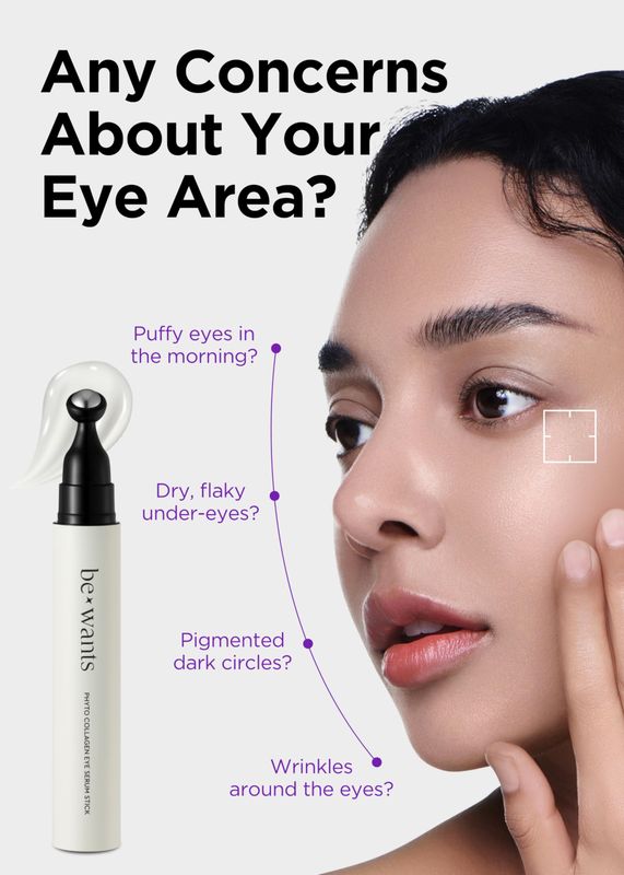 Bewants Instant Eye Bag Remover for Puffiness, serum roller for dark circles and puffiness, under eye treatment with bamboo water, Vegan Collagen