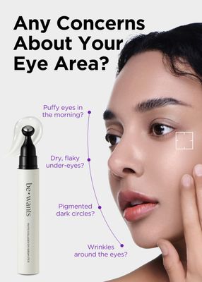 Bewants Instant Eye Bag Remover for Puffiness, serum roller for dark circles and puffiness, under eye treatment with bamboo water, Vegan Collagen