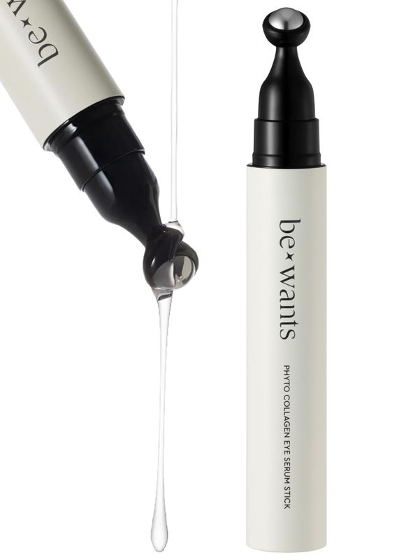 Bewants Instant Eye Bag Remover for Puffiness, serum roller for dark circles and puffiness, under eye treatment with bamboo water, Vegan Collagen