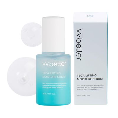 VVBETTER Centella Asiatica Lifting Serum for Face with Peptides, Niacinamide and Hyaluronic Acid, Hydrating Brightening Korean Skincare, Glow Plump Effect, for Sensitive Skin 1.01 fl. Oz