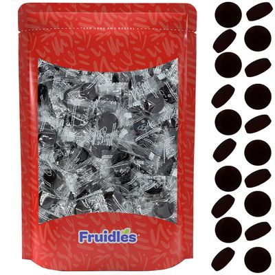 Sugar-Free Premium Hard Candy Suckers, Mini Fruit Button Candies, Kosher Certified Parve, Uses Sorbitol, Low-Sodium, Individually Wrapped (80oz (5 Pound) 750 Pcs, Licorice)