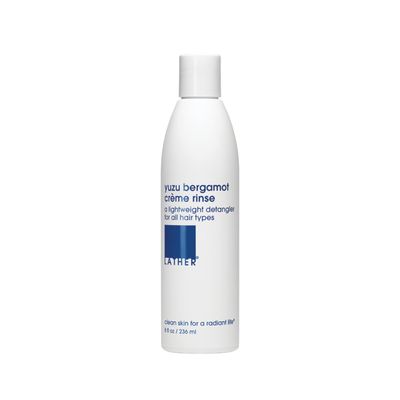 LATHER Yuzu Bergamot Conditioner - Lightweight Non-Greasy Crme Rinse Formula - Gentle Daily Hair Detangler Conditioner for All Hair Types - Sulfate Free - 8 Fl Oz Bottle