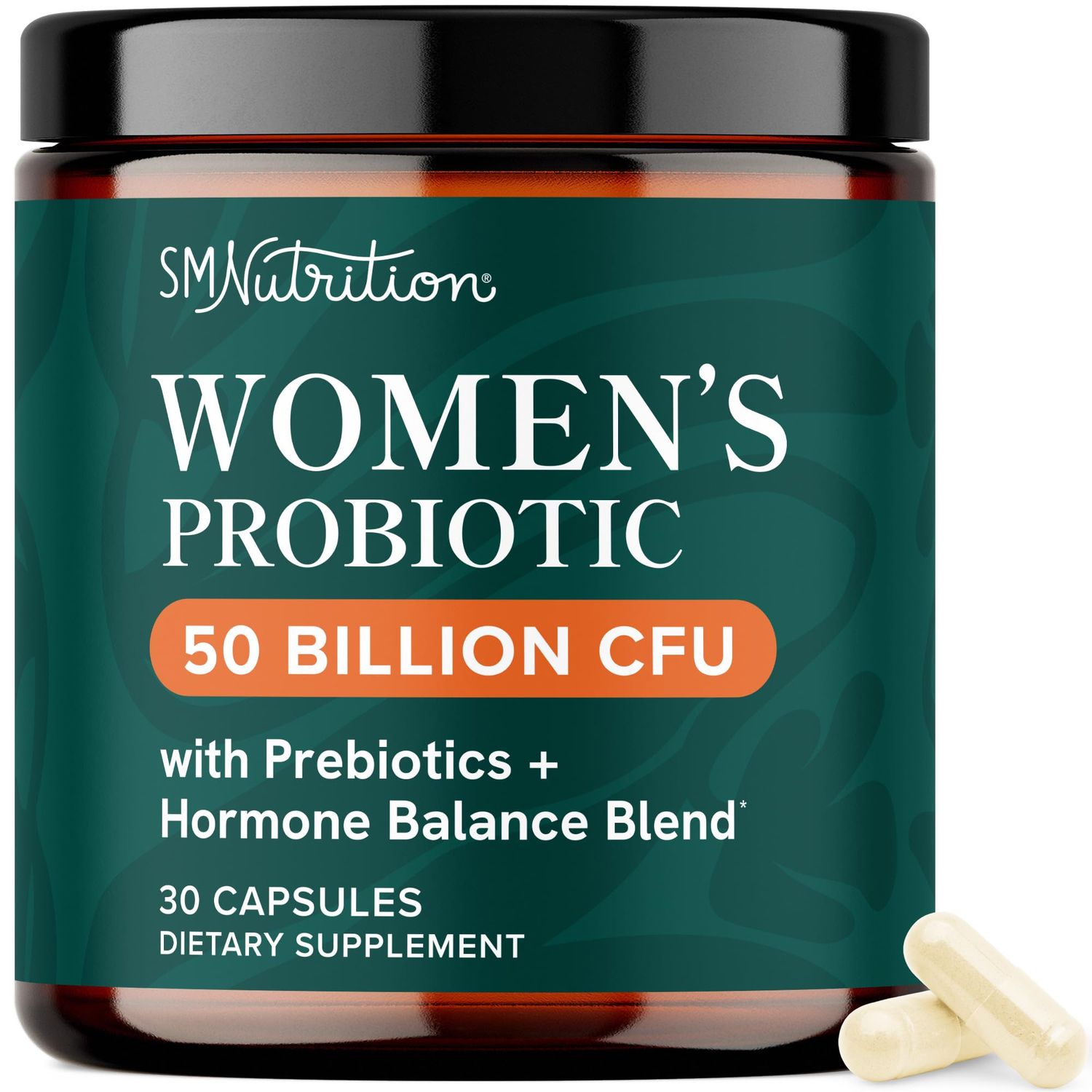 Probiotics for Women 50 Billion CFU for Vaginal, pH Balance Digestive Health Support Female Probiotics with Prebiotics Hormone Balance Blend Shelf Stable Vegan, Gluten-Free 30 Ct
