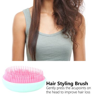 Egg shaped brush comb, detangling brush, easy comb scalp massage to relieve fatigue shampoo massage hair styling brushing comb for salon house
