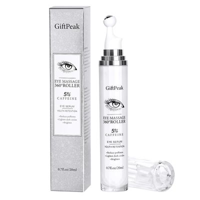 Caffeine Eye Serum for Dark Circles,Eye Serum Roller Eye Skin Care for Puffy Eye Bags Fine Lines Dark Circles Wrinkles Under Eye Cream For Women Men 0.5 fl. oz