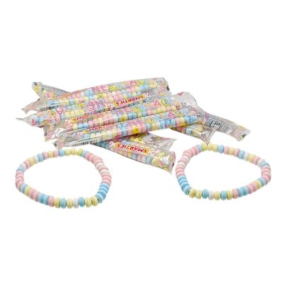 Smarties Candy Necklaces - (100 Count) Resealable Stand-Up Bag - Individually Wrapped Stretchable Hard Candy Necklaces - Classic Fruity Flavors - Retro Candy Party Favors and Treats