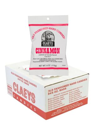 Claey&#39;s Old Fashioned Bulk Hard Candies 6 Ounce Bag (Pack of 24) (Cinnamon)