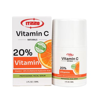 Vitamin C Face Serum With Hyaluronic Acid - Anti Aging Serum - Reduce Dark Spots, Fine Lines Wrinkles - Retinol, Niacinamide Salicylic Acid, Brightening Skin Serum for Glowing Skin by ITZZO