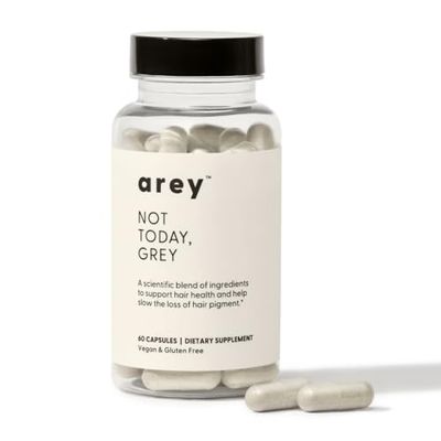 Not Today, Grey Daily Hair Supplement Slows Grey Hair Growth Repigment Promotes Healthier, Thicker Hair Biotin, B D Vitamins Proprietary Complex Vegan Gluten Free (1 Month Supply)