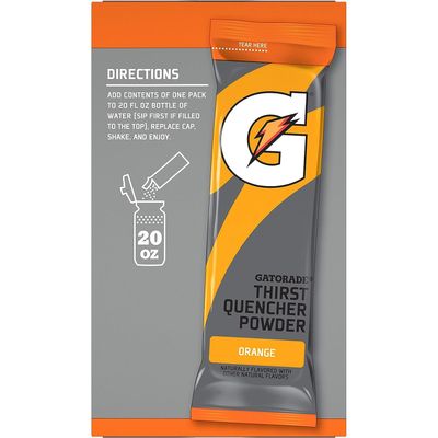 The Gatorade Gatorade Thirst Quencher Powder 1 23oz Packets Makes 20 ounces 10 Pack Orange 1 23 Ounce Pack of 10