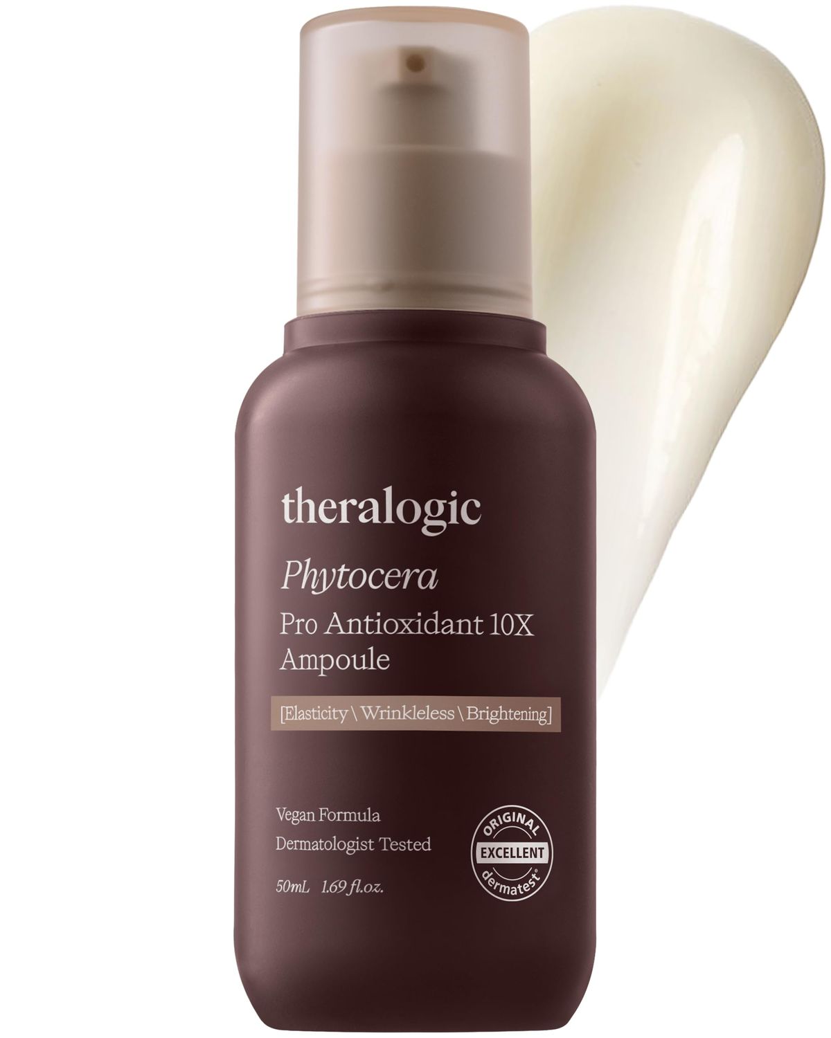 Theralogic Phytocera Pro Antioxidant 10X Ampoule - Ceramide Lifting Elasticity Age-Defying Face Serum with Collagen, Hyaluronic Acid, NMF - Vegan and Dermatologically Tested, 1.69 fl.oz.