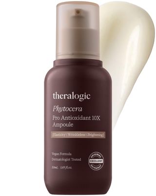 Theralogic Phytocera Pro Antioxidant 10X Ampoule - Ceramide Lifting Elasticity Age-Defying Face Serum with Collagen, Hyaluronic Acid, NMF - Vegan and Dermatologically Tested, 1.69 fl.oz.