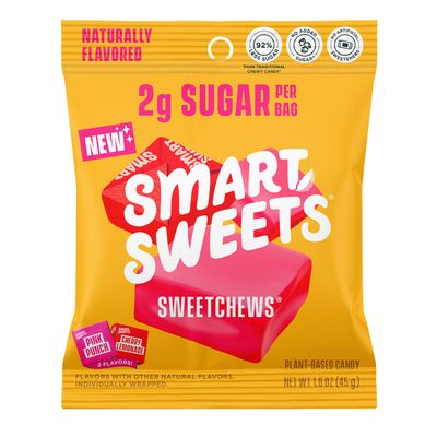 SmartSweets SweetChews, 1.6oz (Pack of 4), Candy With Low Sugar Calorie, Healthy Snacks For Kids Adults