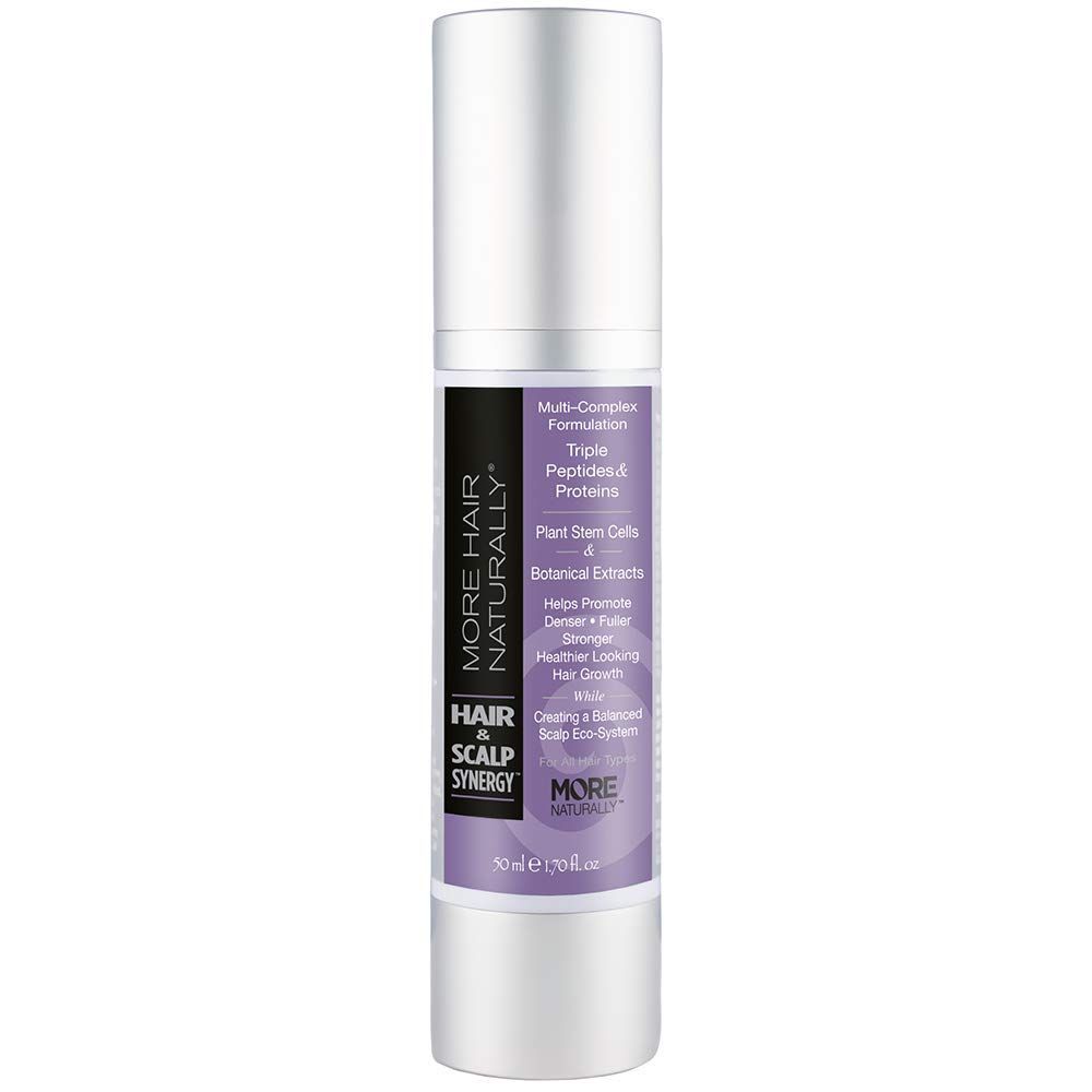 Hair and Scalp Synergy : Encourage and support proper functions of the hair and scalp to help promote stronger, thicker, fuller looking hair growth.