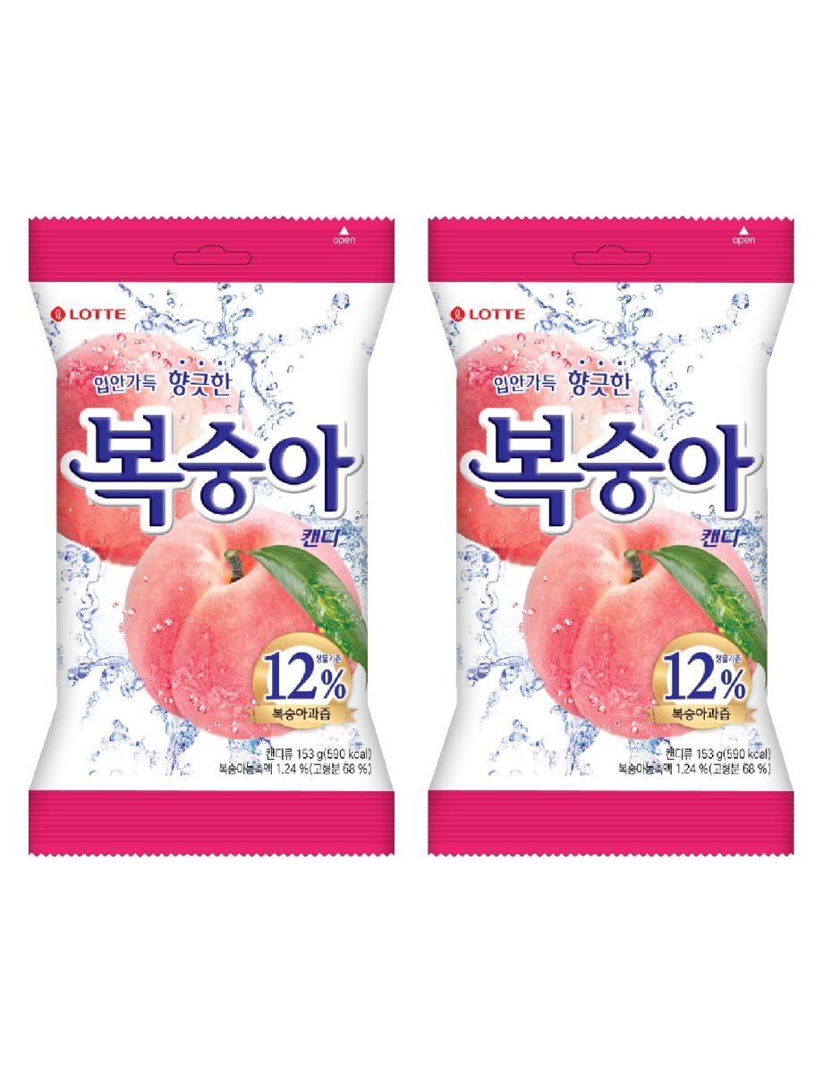 K-Candy Sweet Peach Flavor Candy 153g X 2Pack