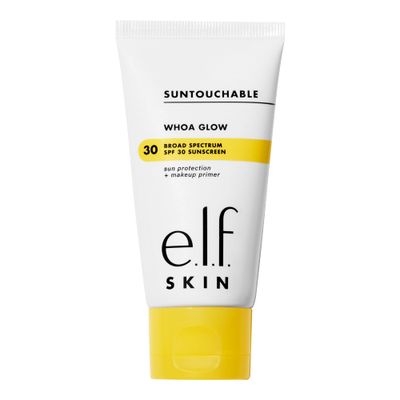 e.l.f. SKIN Suntouchable Whoa Glow SPF 30, Sunscreen Makeup Primer For A Glowy Finish, Made With Hyaluronic Acid, Vegan Cruelty-Free, Packaging May Vary, Sunbeam