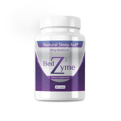 BedZyme Sleep Aid Supports Natural Sleep Relaxation - 60 Capsules Sleep Supplement to Help with Calmness Rest - 10mg Melatonin REM Enzyme Delivery System (Serving Size: 2 Capsules)