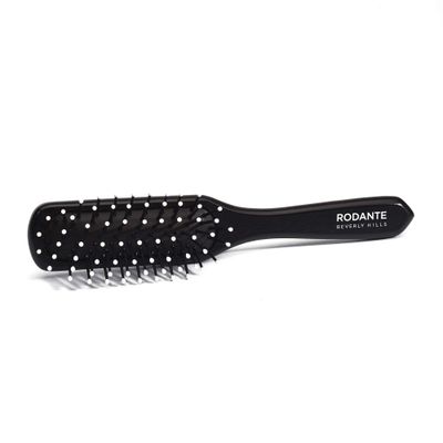 Rodante Beverly Hills Premium Wooden Styling Hairbrush Detangling, Separating, Shaping Defining Curls Black