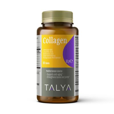 TALYA Collagen Pills with Hyaluronic Acid Vitamin C Hydrolyzed Collagen for Women Men Hair, Skin and Nails Non-GMO 60 Capsules