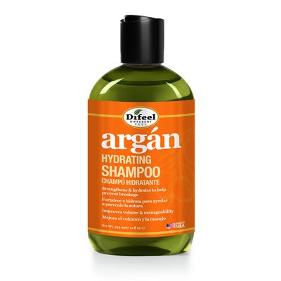 Difeel Argan Hydrating Shampoo 12 oz. - Argan Oil Shampoo, Natural Paraben Free Shampoo for Hair