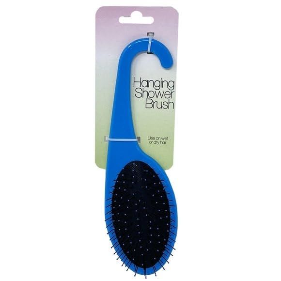 Generic WetDry Hair Shower Brush Detangler, Protects Against Split Ends and Breakage, Bath Comb for WomenMen, Blue, Blueblack