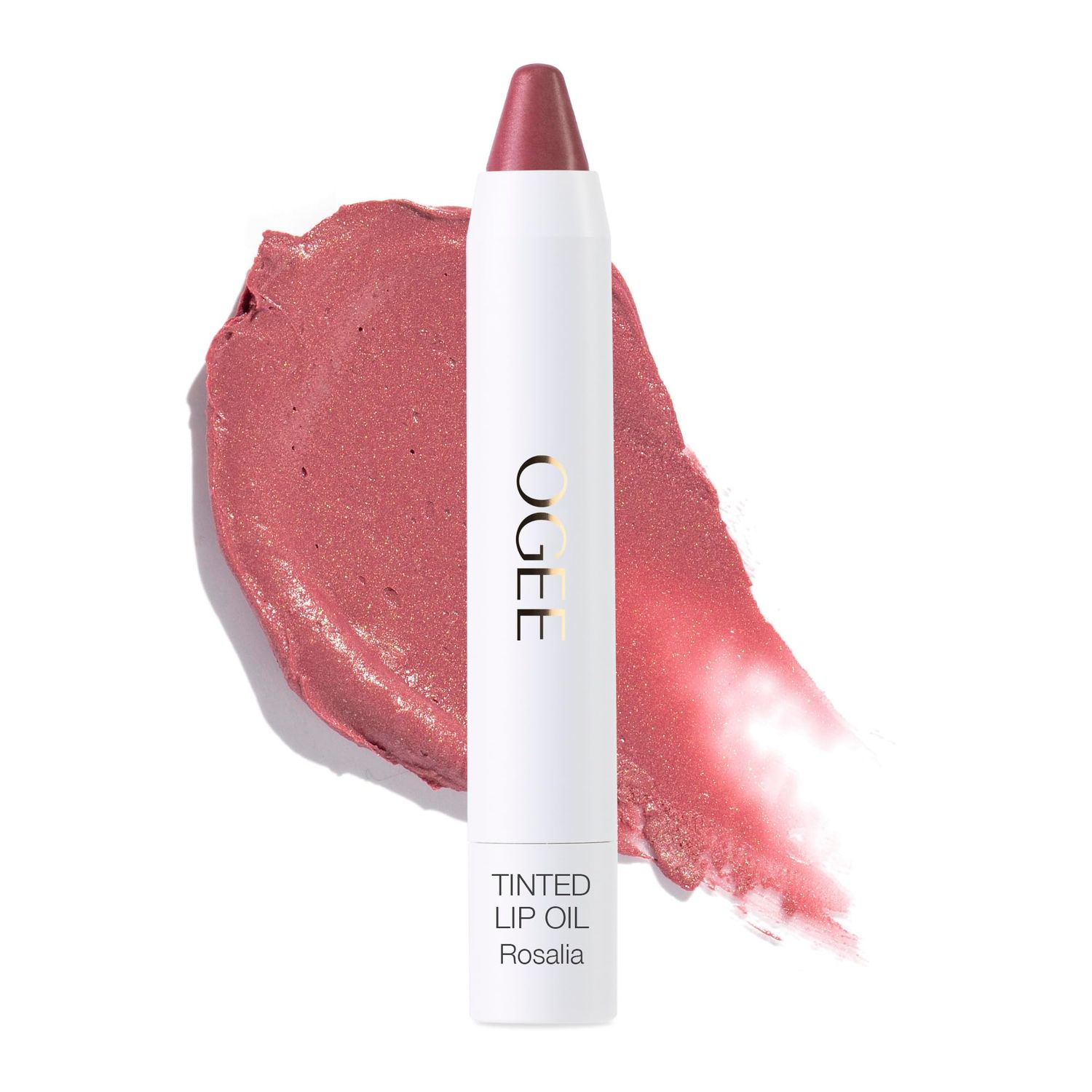 Ogee Tinted Sculpted Lip Oil - Lip Stain Made with 100 Organic Coconut Oil, Jojoba Oil, and Vitamin E - Best as Lip Balm, Lip Color or Lip Treatment - ROSALIA