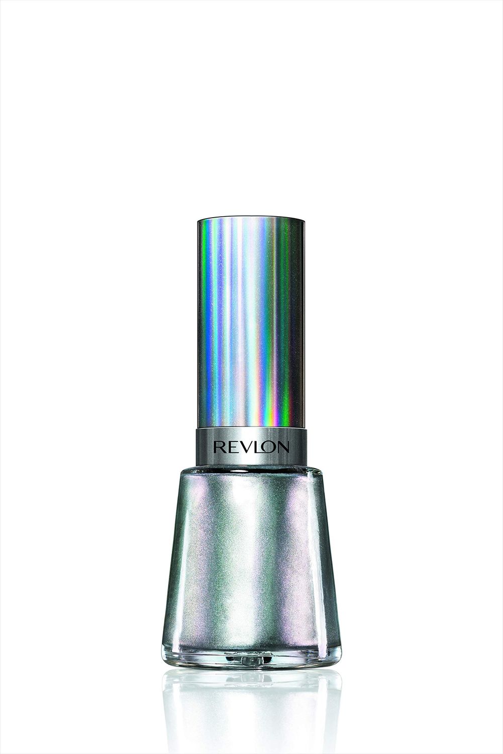 Revlon Nail Enamel, Chip Resistant Nail Polish, Glossy Shine Finish, in BlackGrey, 135 Molten Magic, 0.5 oz