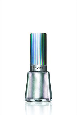 Revlon Nail Enamel, Chip Resistant Nail Polish, Glossy Shine Finish, in BlackGrey, 135 Molten Magic, 0.5 oz