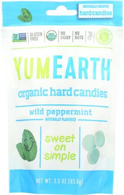 Yummy Earth YumEarth Organic Hard Candies Wild Peppermint -- 3.3 oz - 2 pc