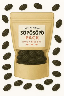 SPSP Scandinavian Treat Pack - Tyrkisk Peber Original Salty Licorice - 150g Nordic Candy Bag - Strong Salmiakki Flavor - Vegan Soposopo
