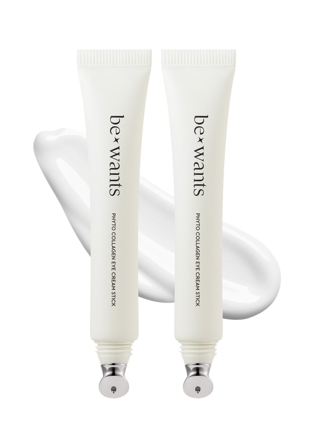Bewants Under Eye Cream for Puffiness and Bags, Phyto Collagen Firming Hydrating Treatment - 56.7 Vegan Collagen Plant-Based Retinol, Refreshing Massage Applicator, 0.67 fl oz, 2 Pack