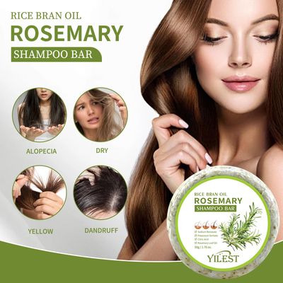 Rosemary Shampoo Bar for Hair Growth, 2 PCS Rosemary Ginger Solid Shampoo Bar for Hair Growth, Thickening, Strengthening, Anti Hair Loss, Multi-Fragrance for All Hair Type
