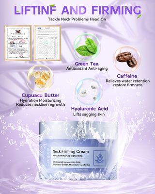 APLEFBE Neck Firming Cream : Anti-Aging High Hydrating Neck Creams for Tightening and Firming for Neck Lifting Wrinkle Reduction Sagging Skin, for All Skin Types,Hyaluronic Acid1PC