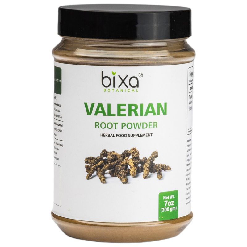 bixa BOTANICAL Valerian Root Powder (200g 7oz) - Made for Organic Valerian Root, Gluten-Free, Non-GMO, Vegan, 100 Pure, Steam-Treated Valerian Root for Sleep Support