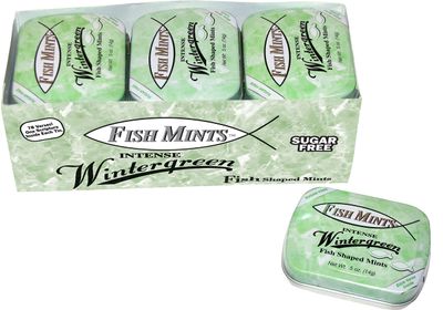Scripture Candy, Sugar Free Fish Shaped Wintergreen Flavored Mints in a Pocket Sized Tin, 9 Count