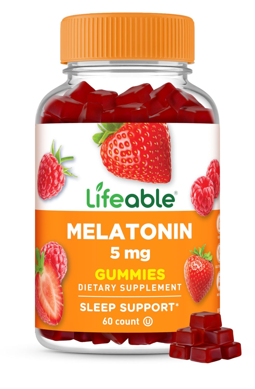 Lifeable Melatonin 20mg Gummies Great Tasting Sleep Supplement for Adults May Help Falling and Staying Asleep Vegetarian Sleep Gummies for Adults, Men, Women 60 Melatonin Gummies 20mg