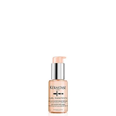 KRASTASE Curl Manifesto Sublime Repair Hair Scalp Oil, Soothes Strengthens Hair, Soothes Dry Scalp, Anti-Frizz for All Wavy, Curly, Very Curly Coily Hair, 1.7 Fl Oz